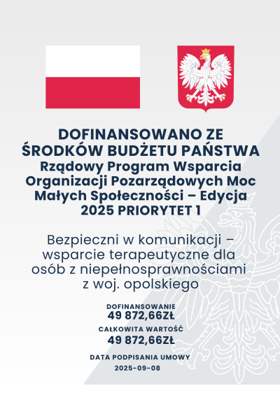DOFINANSOWANO ZE ŚRODKÓW BUDŻETU PAŃSTWA [NAZWA PROGRAMU LUB DOTACJI] [Nazwa zadania]-1
